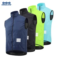 KEMALOCE Chaleco de ciclismo negro y amarillo para hombre, chalecos de ciclismo ligeros, chaquetas deportivas sin mangas para bicicleta