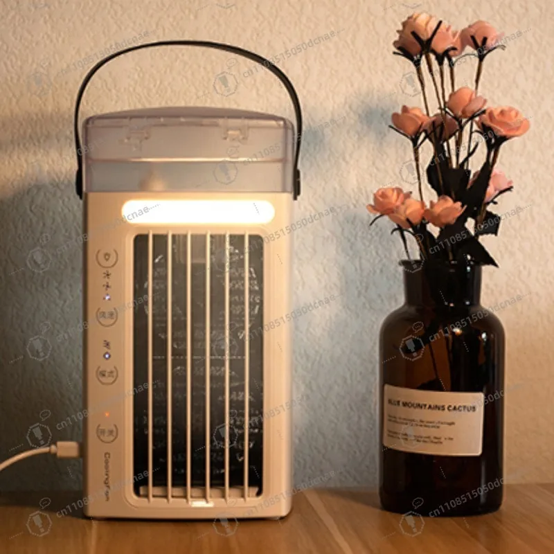 

New Mini USB Cooling Fan, Portable Desktop Spray Air Cooler, Small Cold Wind Fan for Student Dormitory Office Home