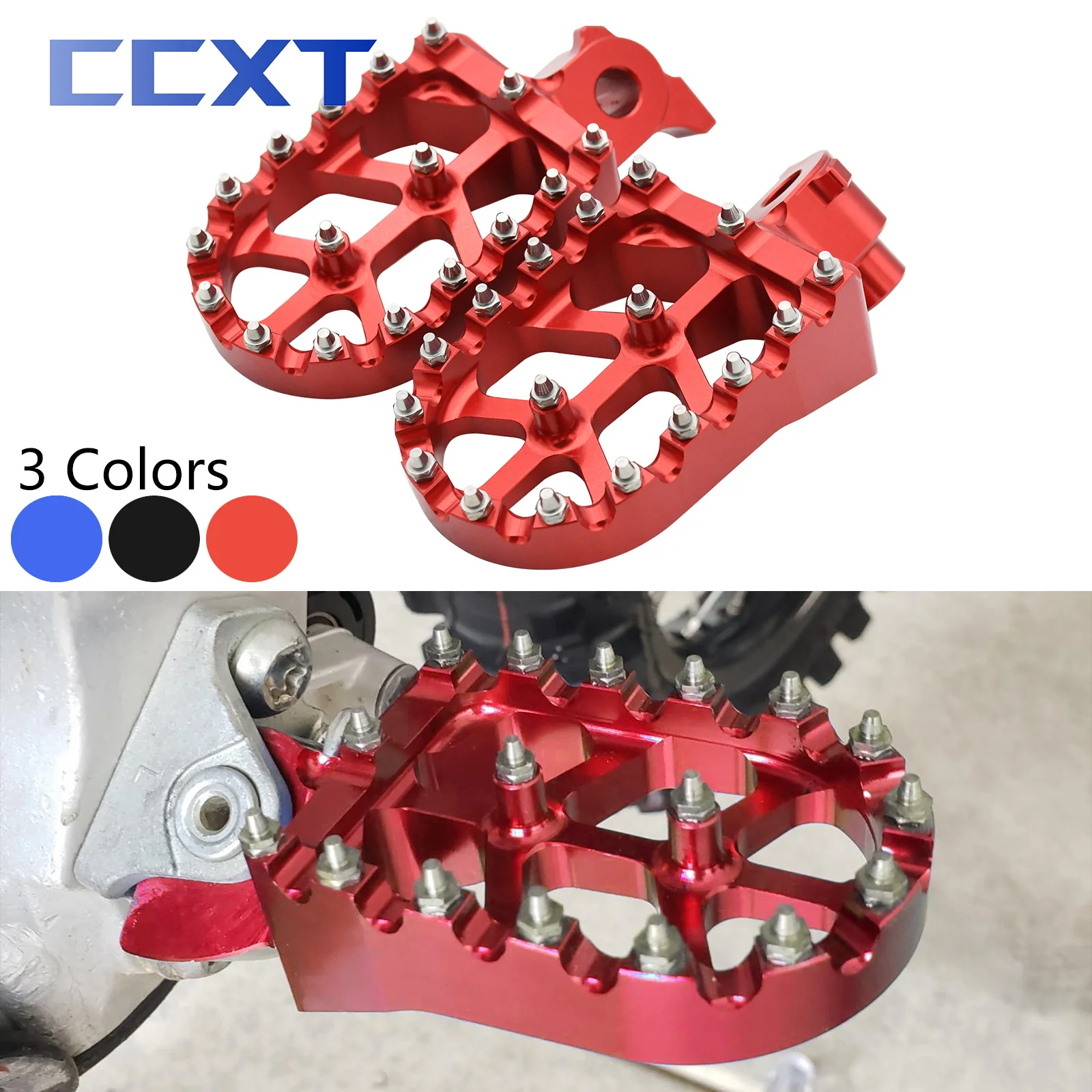 CNC Motocross Foot Pegs Footpegs Pedals For Yamaha Tenere 700 Rally Edition 2020-2024 Tenere 700 XTZ700 2019-2024 700 World Raid