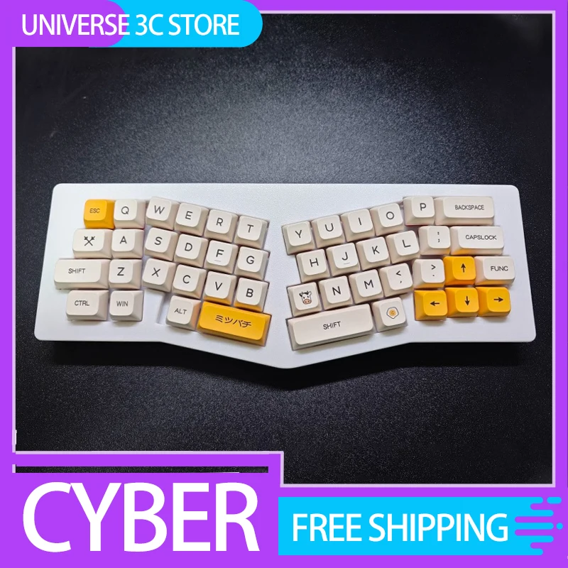 

Cyber Mechanical Keyboard Kit Wired Alice40 Single Mode Rgb Customized Hot-Swap Gasket Supports Via Ergonomics Accessories Gamer