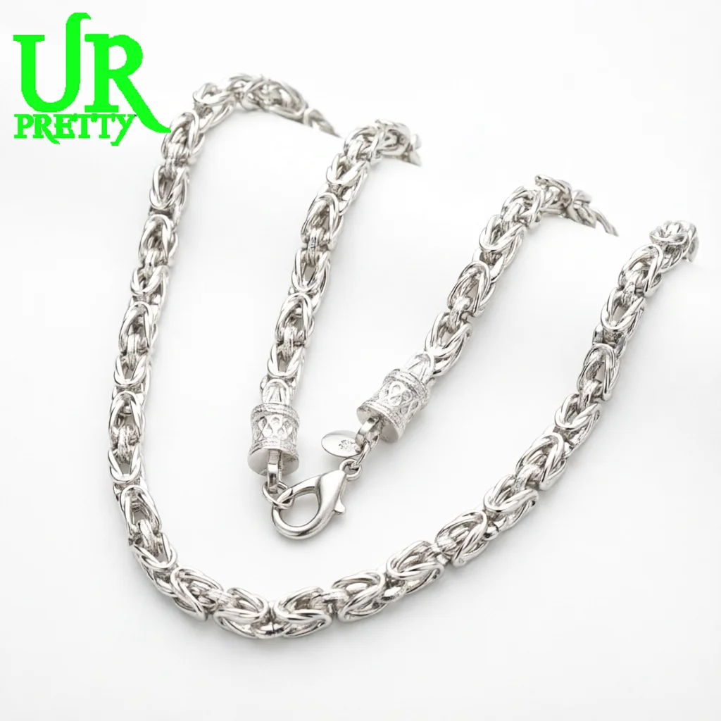 925 Sterling Silver Exquisite Double-Layer Hollow Weaving Necklace 20 Inches Women's Party Engagement Wedding Fashion Jewelry