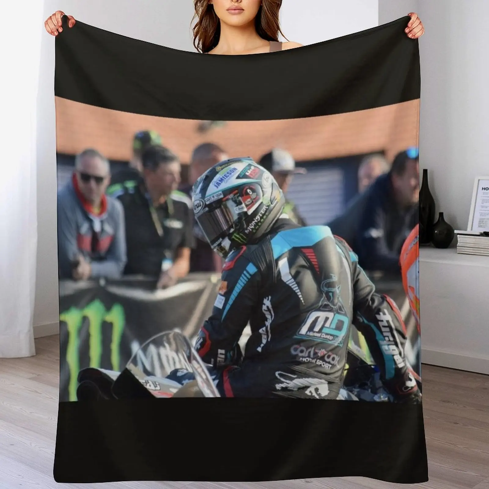 

Michael Dunlop Isle of Man TT 2018 Throw Blanket Hair halloween Blankets