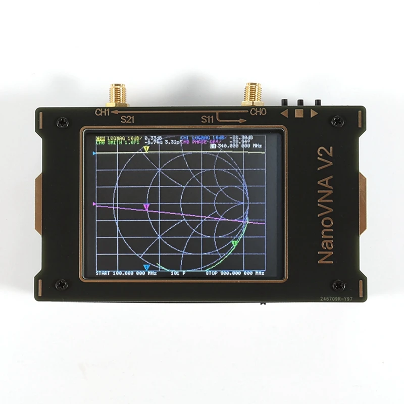 HFES Vector Network Analyzer Nanovna-V2 เครื่องวิเคราะห์เครือข่าย 3.2 นิ้ว 50K-3G เสาอากาศแยก Debugging UV Band Duplexer Analyzer