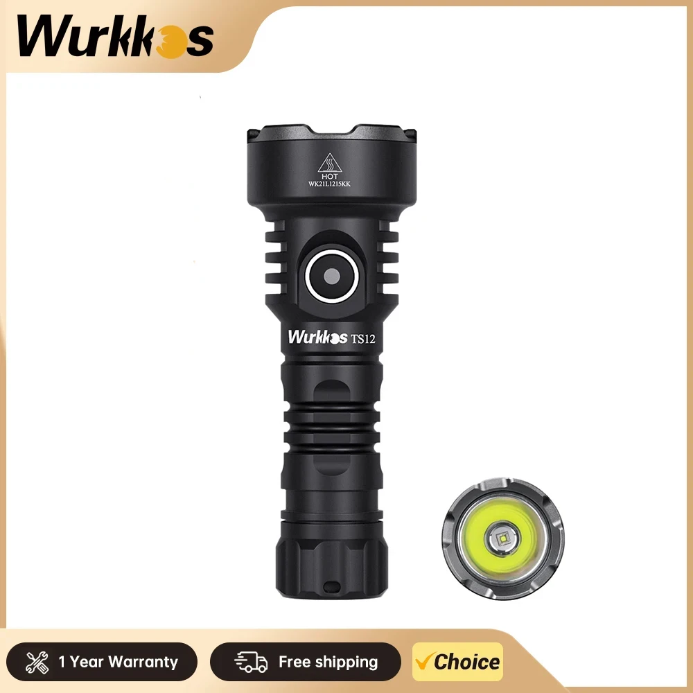 Wurkkos-TS12 Mini lanterna, recarregável EDC, cauda magnética tocha com moldura, 432 metros, IP68 impermeável, 1050LM, 14500