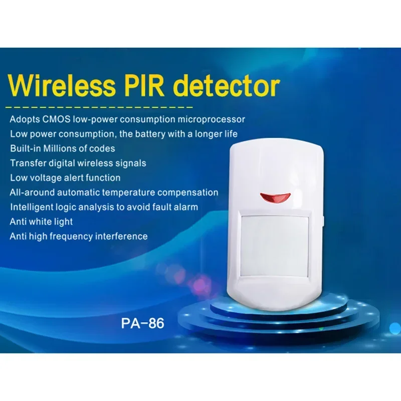 HIVA Pet-Immune PIR Motion Detector Wireless 433MHz EV1527 Mini Infrared Motion Sensor for PG-107 103 105 106 Home Alarm System