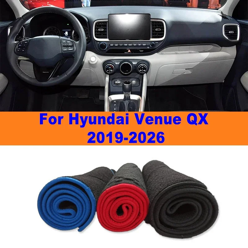 

Anti-Glare Dashboard Cover Dash Mat Non-Slip Sun Shade Pad Interior Protector For Hyundai Venue QX 2019-2026 Car Accessories