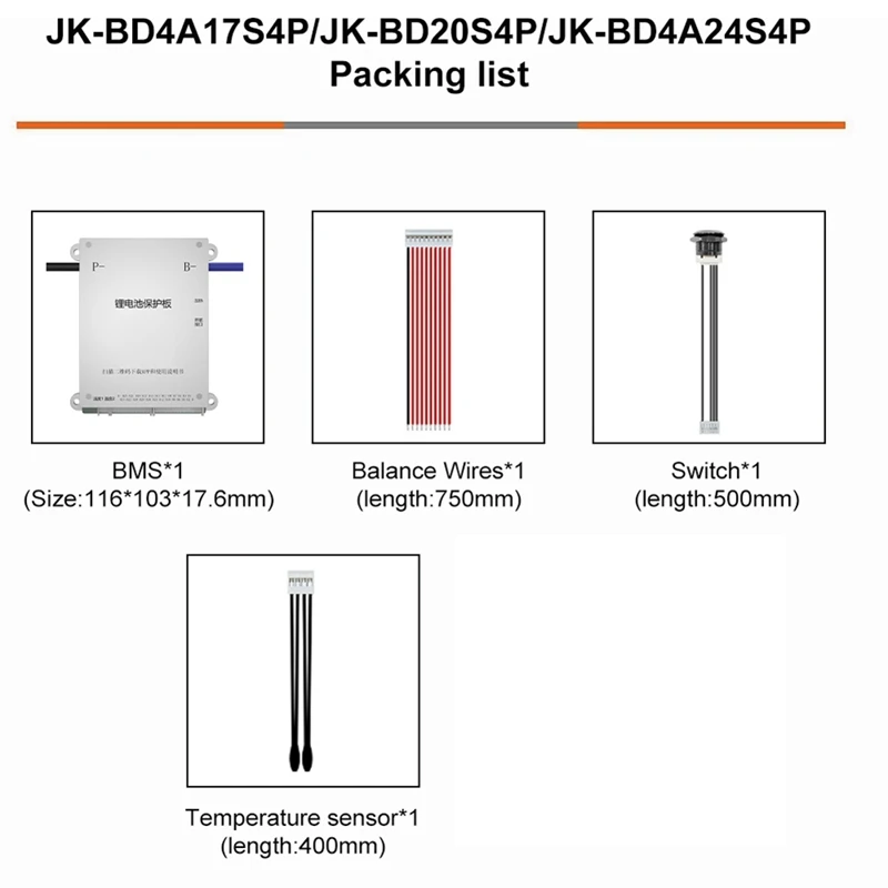 

JK BD4A20S4P Smart BT 8S 10S 14S 16S 20S 24V 48V BATTERY with 0.4A ACTIVE BALANCE Lifepo4 Li-Ion LTO-A74P