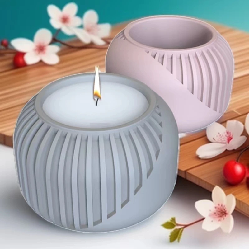 

Creative Silicone Candle Jar Mold DIY Concrete Gypsum Clay Pouring Aromatherapy Storage Mold Epoxy Mold Home Decoration