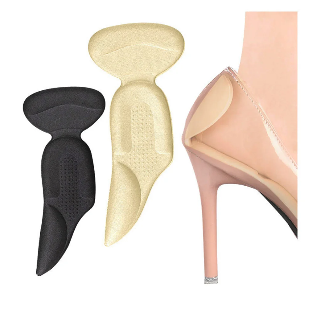 

2pcs Anti-Wear Heel Grips High Heel Back Pads Non-Slip Shoe Cushion Blister Prevention Foot Protector For Women Black