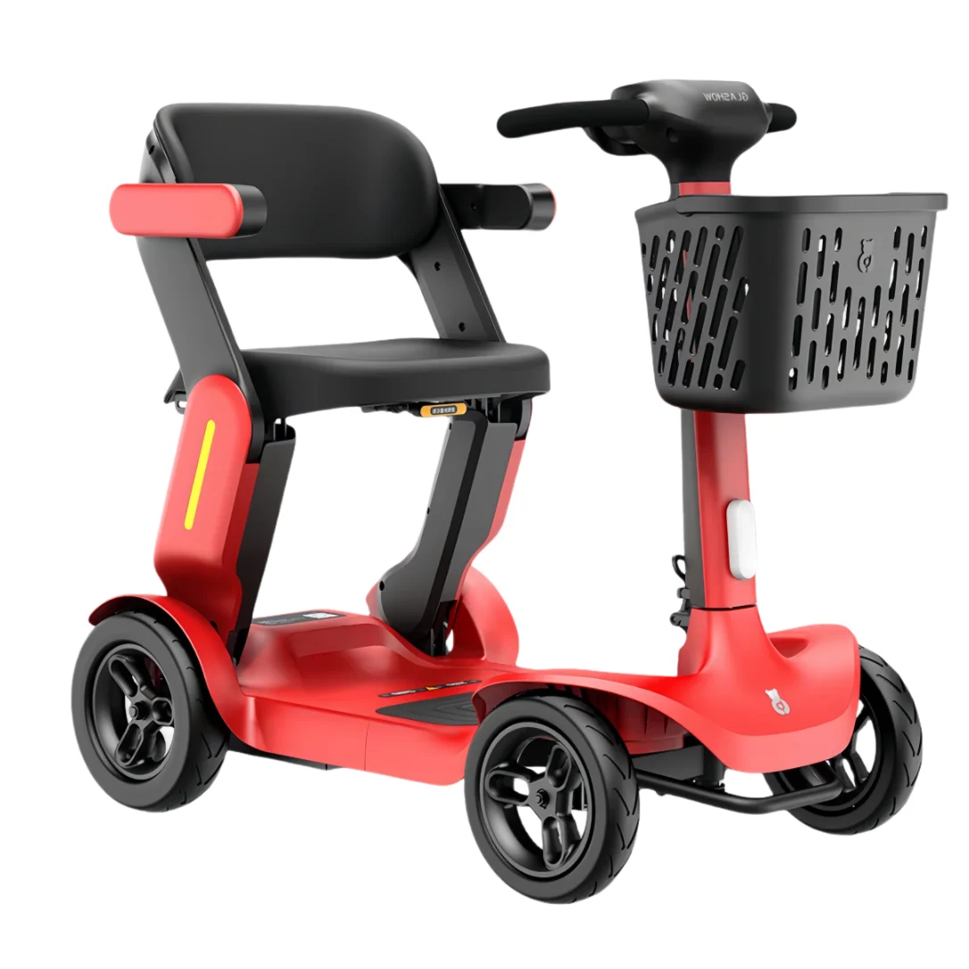 2025 New Product Portable Lightweight Folding Elderly Four Wheel Handicapped Mobility Electric Scooter Folded and Carried Safely