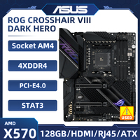 ASUS ROG CROSSHAIR VIII DARK HERO Motherboard AMD X570 Socket AM4 support Ryzen 56003 3200G PRO 4350G 7 2700E cpu DDR4 128GB M.2