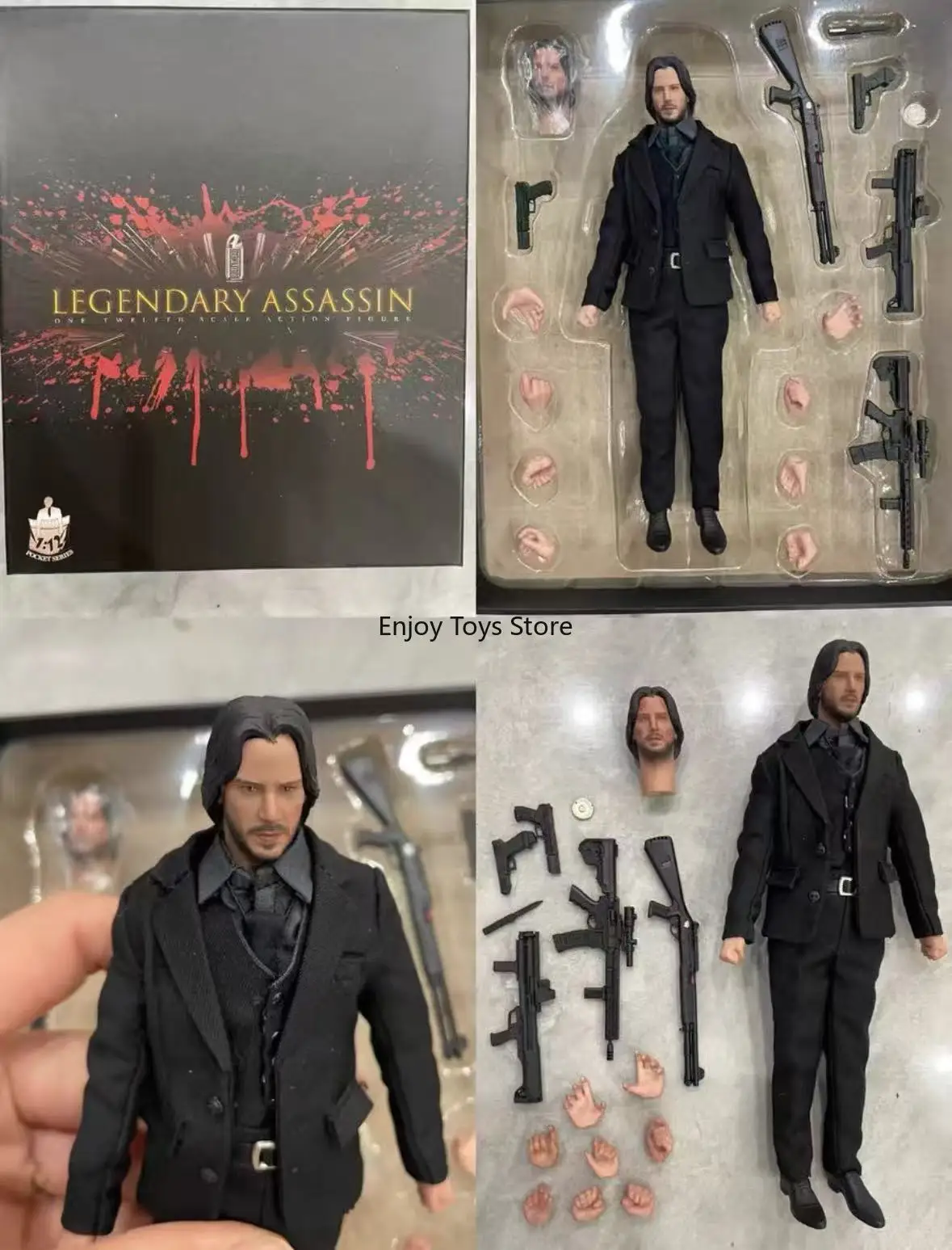 

В наличии Киану Ривз: Джон Уик - легендарный хитман, 6 дюймов (1/12 масштаба), шарнирная фигурка