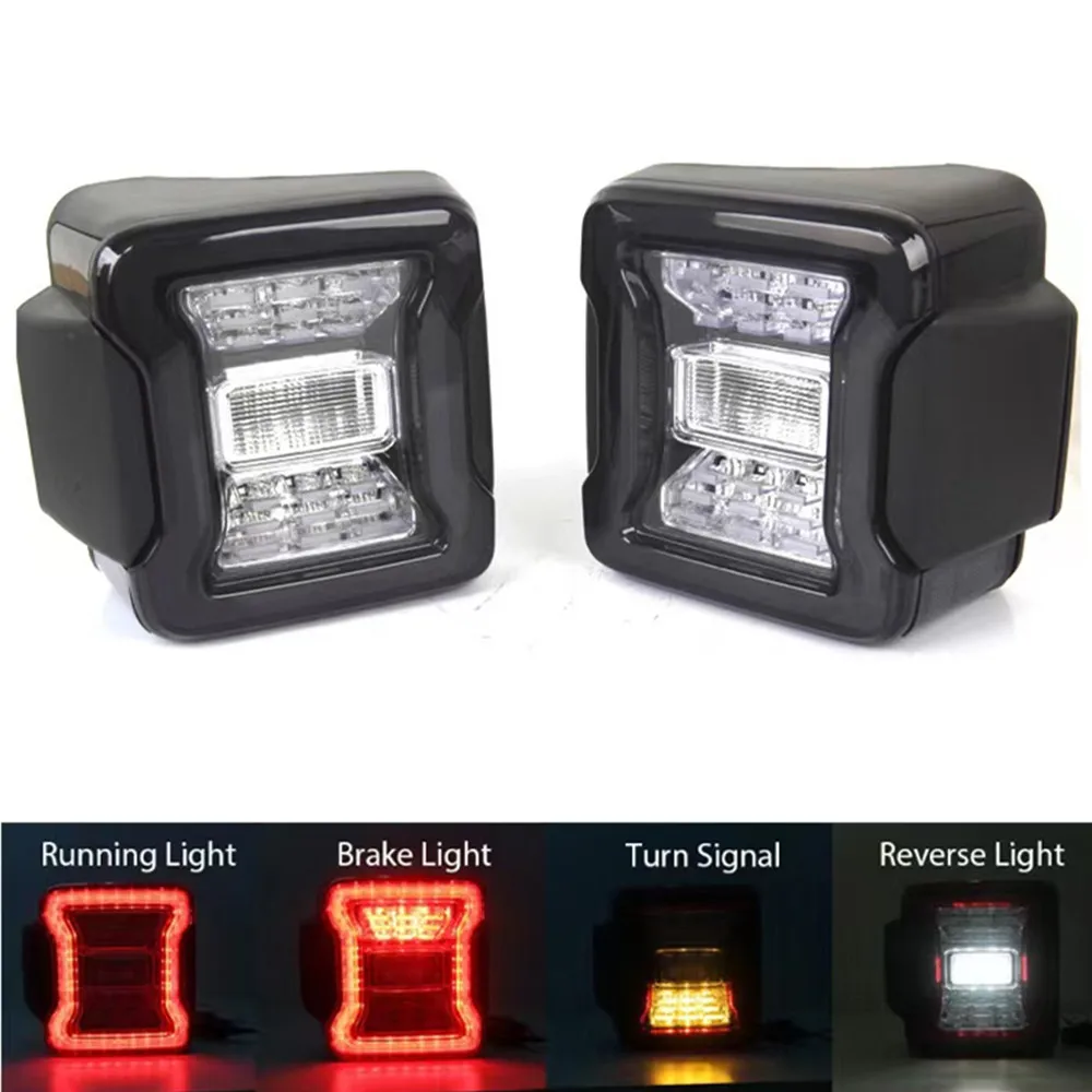 Car Styling Rear Lights For Jeep Wrangler JK Led Tail Lights 2007-2018 Stop Reverse Brake Turn Signal Taillights Plug And Play