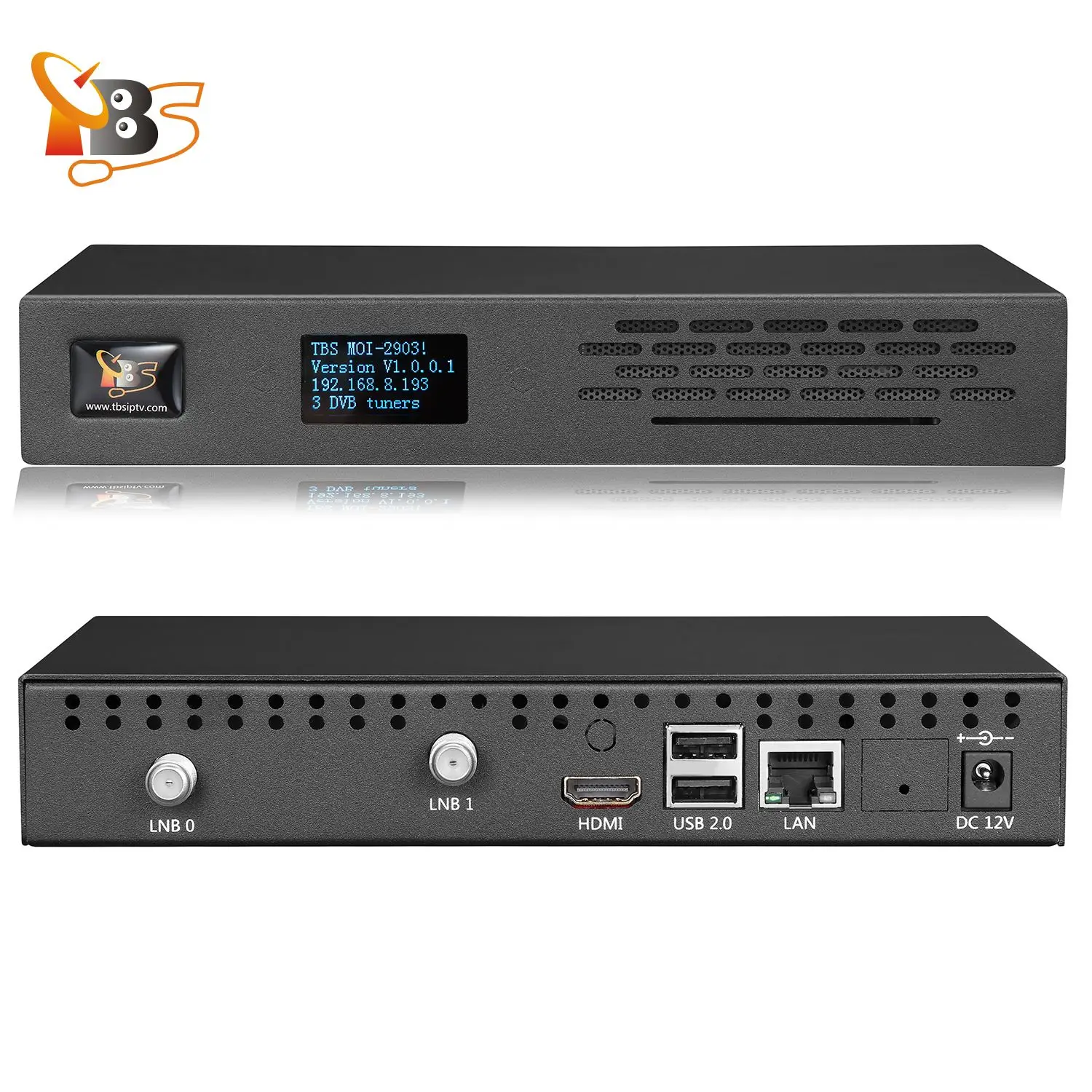 TBS2903 MOI Plus DVB to IP Gateway Box with 2 DVB-S/S2 Tuner| IPTV Streaming Server Live Satellite TV Streaming Video Broadcast
