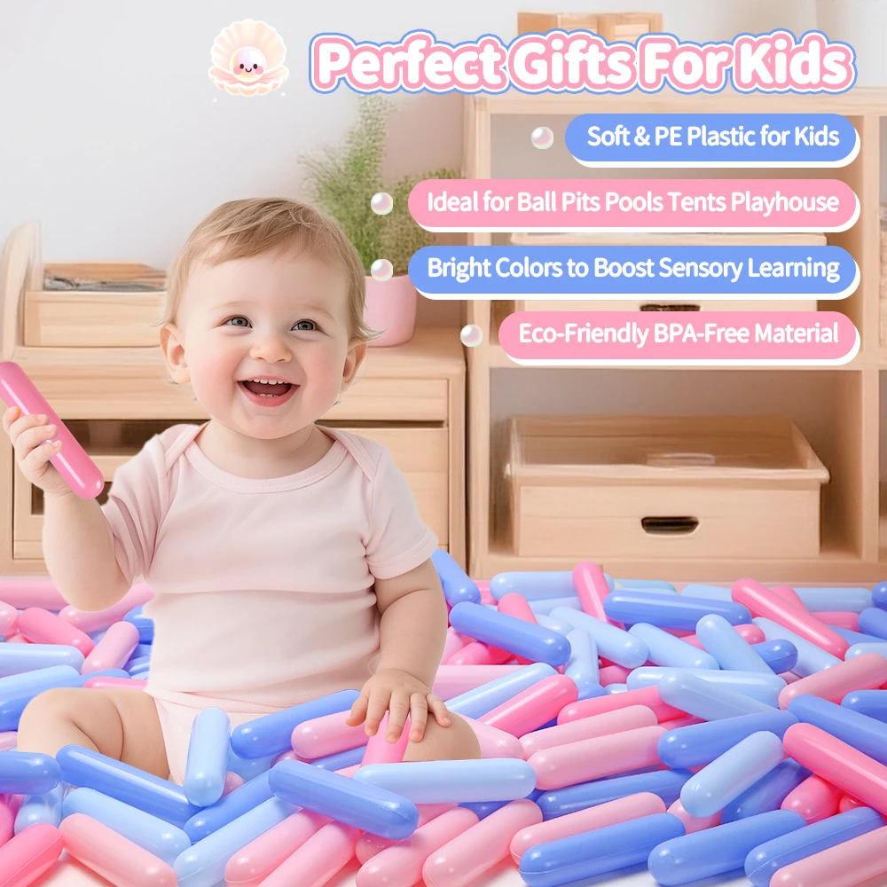 100個の色のベビーオーシャンボールプラスチックウォータープールボール、屋外テントおもちゃ小道具付き、男の子と女の子へのクリスマスギフト