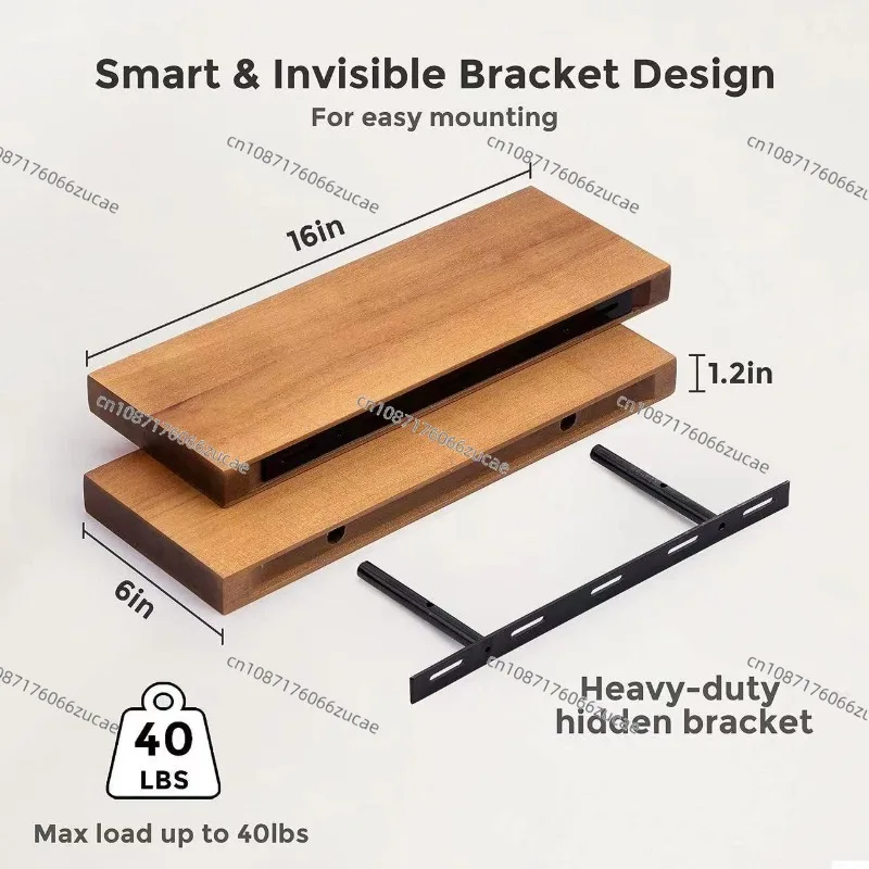 Hidden Bracket Hanging on The Wall Simple Support of Single-layer Shelf Metal Bracket Black Invisible Concealed Baffle