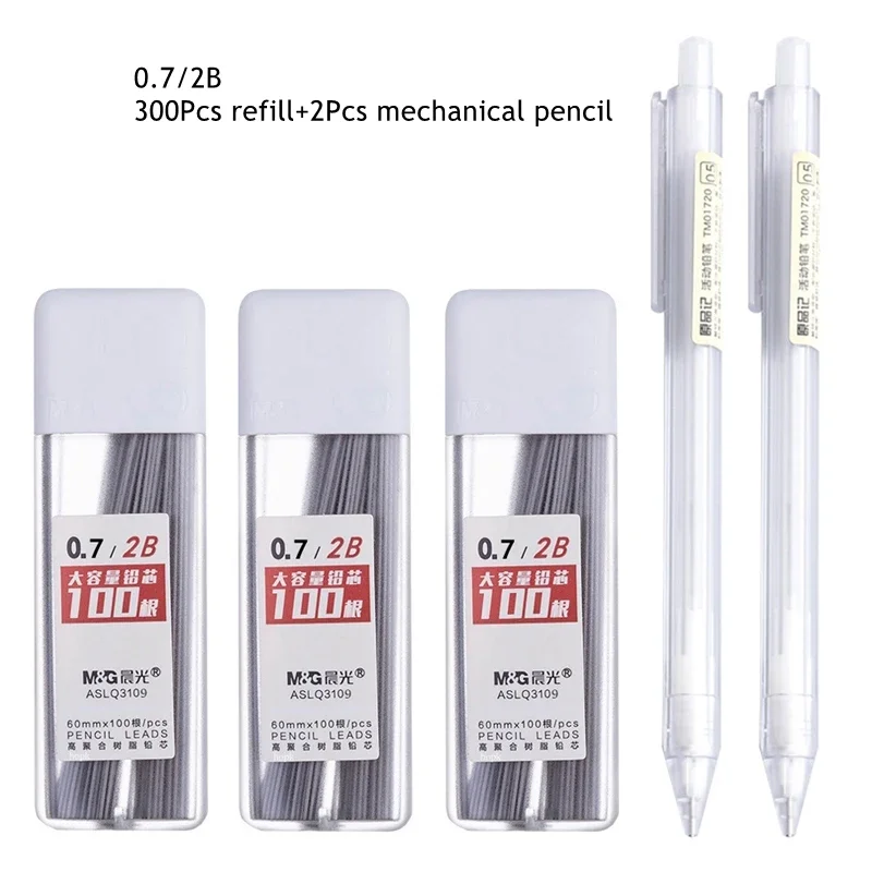 0.5/0.7mm Automatic Pencils Set HB/2B Refill Mechanical Pencil For Drawing Sketching Students School Supplies Cute Stationery