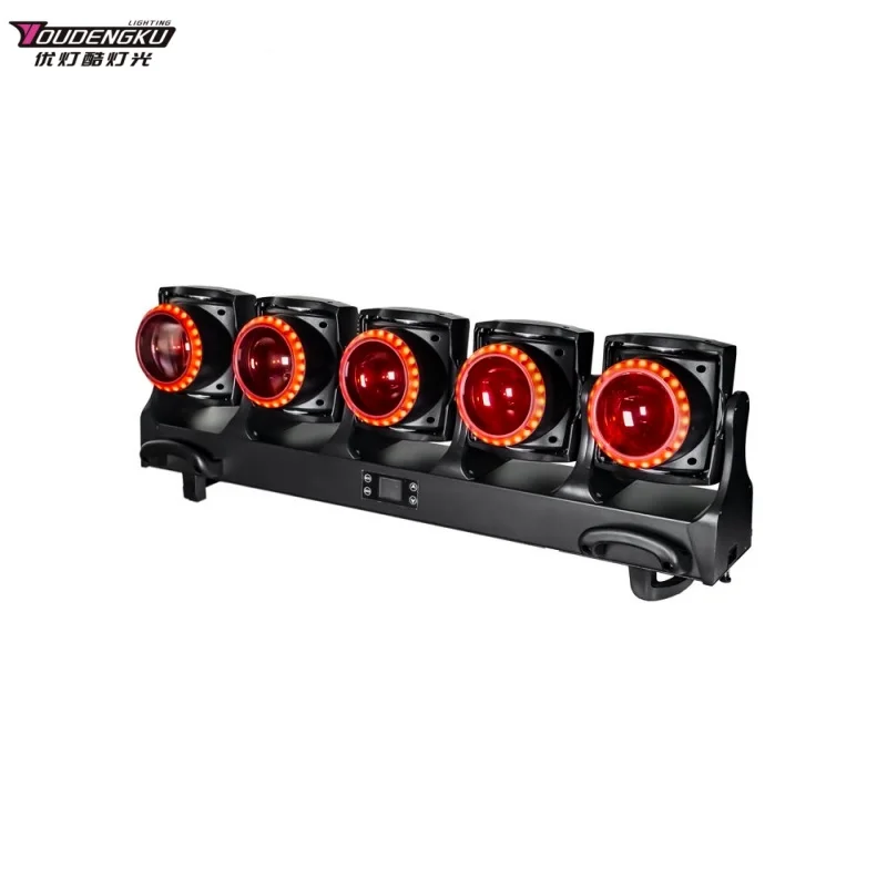1 piece 5X120W RGBlemonyellow 4in1 Zoom Wash Beam Light 5 Heads Dj Led Rotating Tornado TB5 Moving Head light