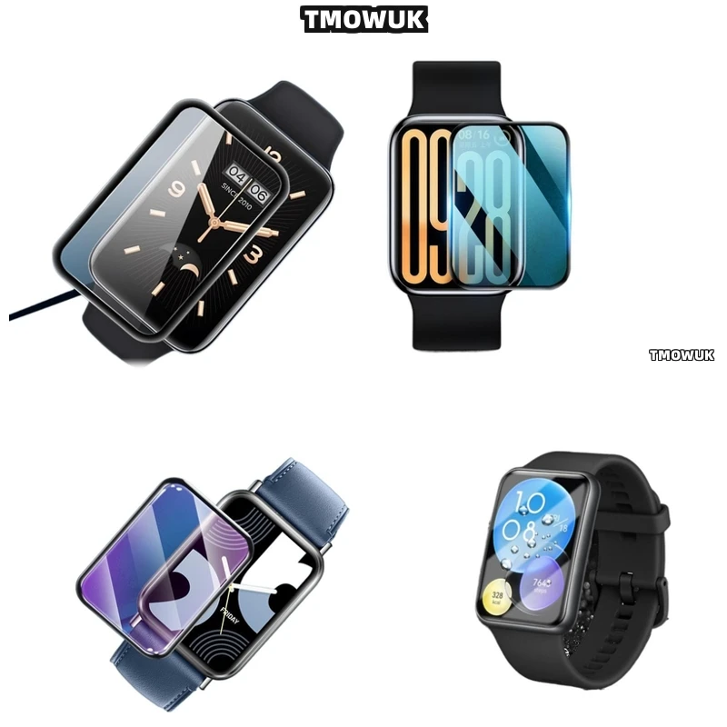 

For Xiaomi Band 4 - 10 Pro Anti - Scratch Flexible Soft Film Full Cover 3D Curved Screen Protection PMMA