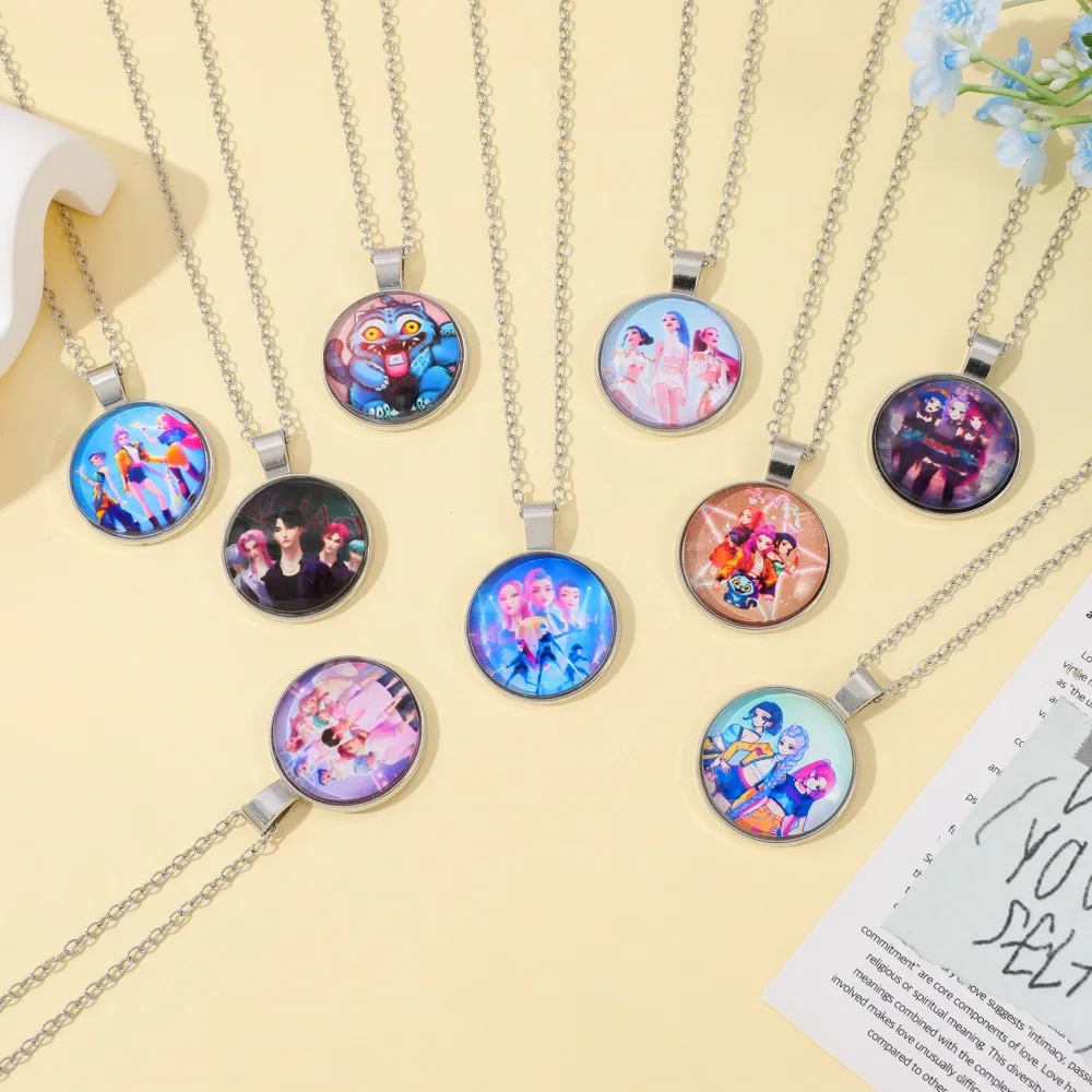 KPop شيطان الصيادين الاطفال أنيمي لطيف قلادة الأطفال مجوهرات الأزياء اكسسوارات فتاة سحر هدية 2025 #5