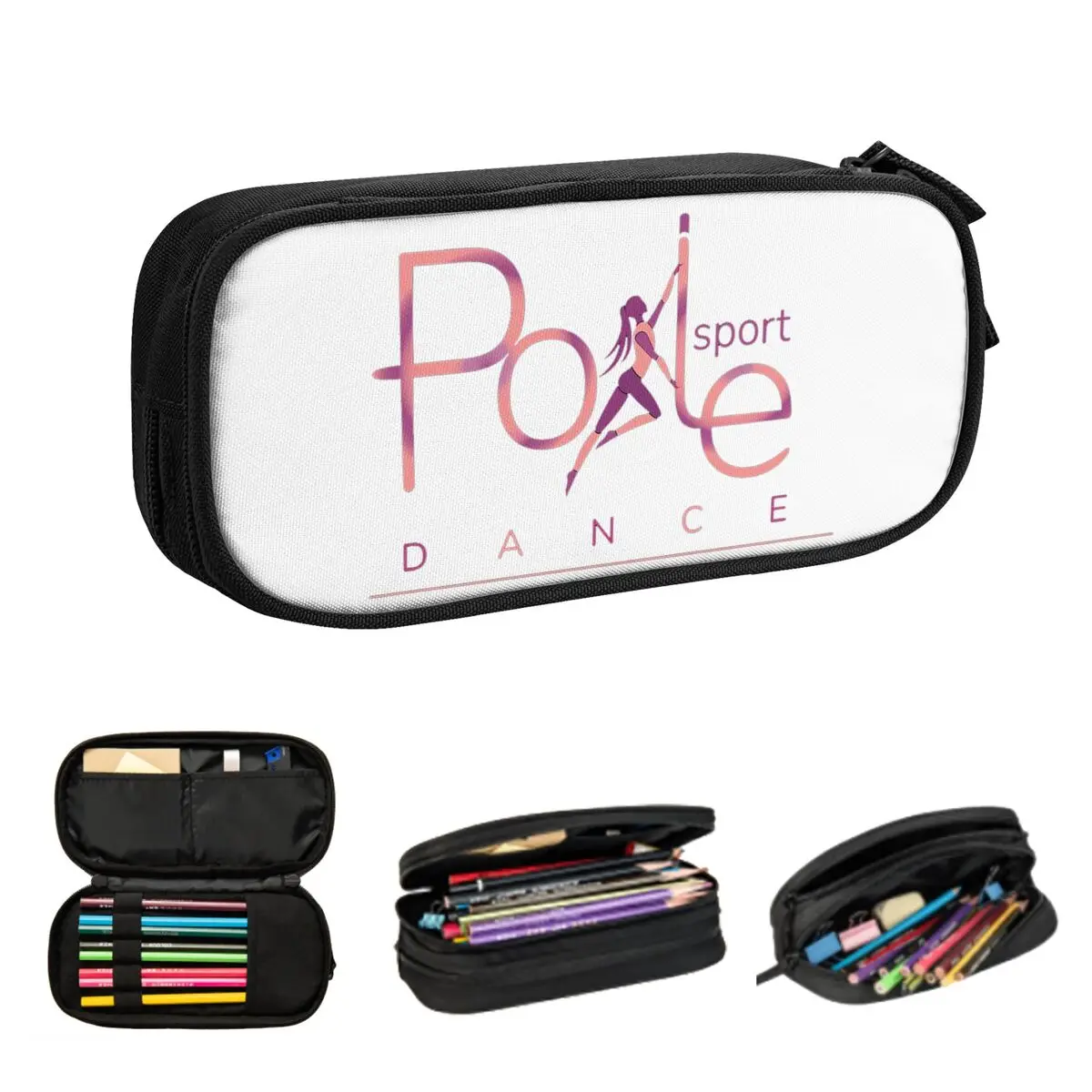 

Pole Dance Pencil Cases Large Capacity Pen Bags Pen Box Pencil Pouch For Boys Girls Students Stationery School Office