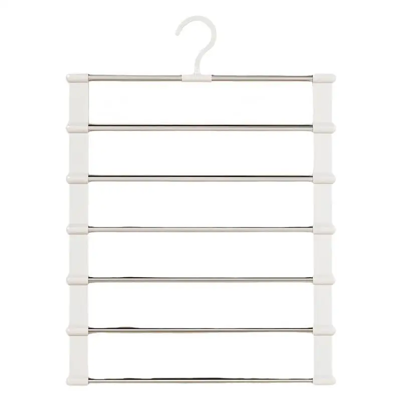 Foldable Multi-Tier Trouser Rack Wardrobe Storage Organizer Space Saving Hanger For Home Bedroom Closet And Retail Display