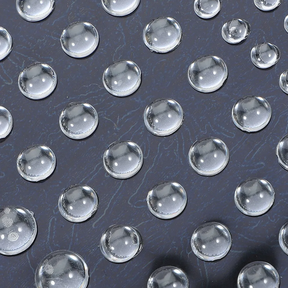 4Sheets Realistic Water Droplets Embellishment Clear Acrylic Dewdrop Stickers for Scrapbook Card Making DIY Phone Case Headband
