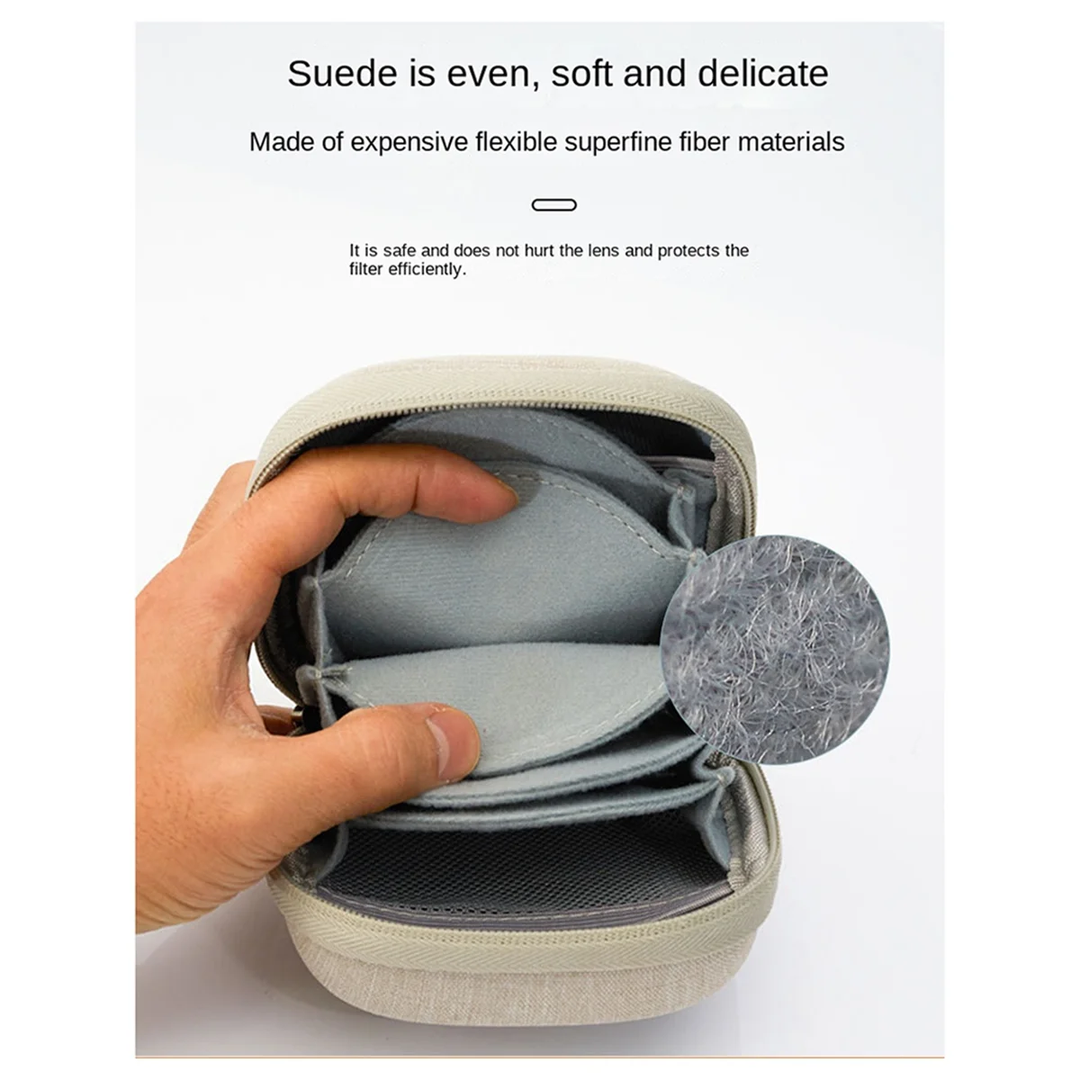 جديد 8 جيوب متعددة الوظائف عدسة دائرية تصفية حامي حقيبة للتخزين غطاء حقيبة صندوق ل 95 مللي متر وأقل عدسة تصفية