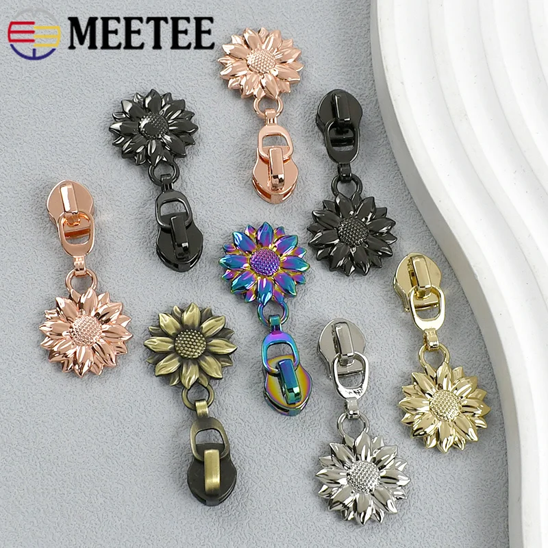

5-20Pcs Meetee 5# Nylon Zipper Sliders Bag Closure Zips Pulls Replacement Zip Head Repair Kits DIY Sewing Zippers Accessories