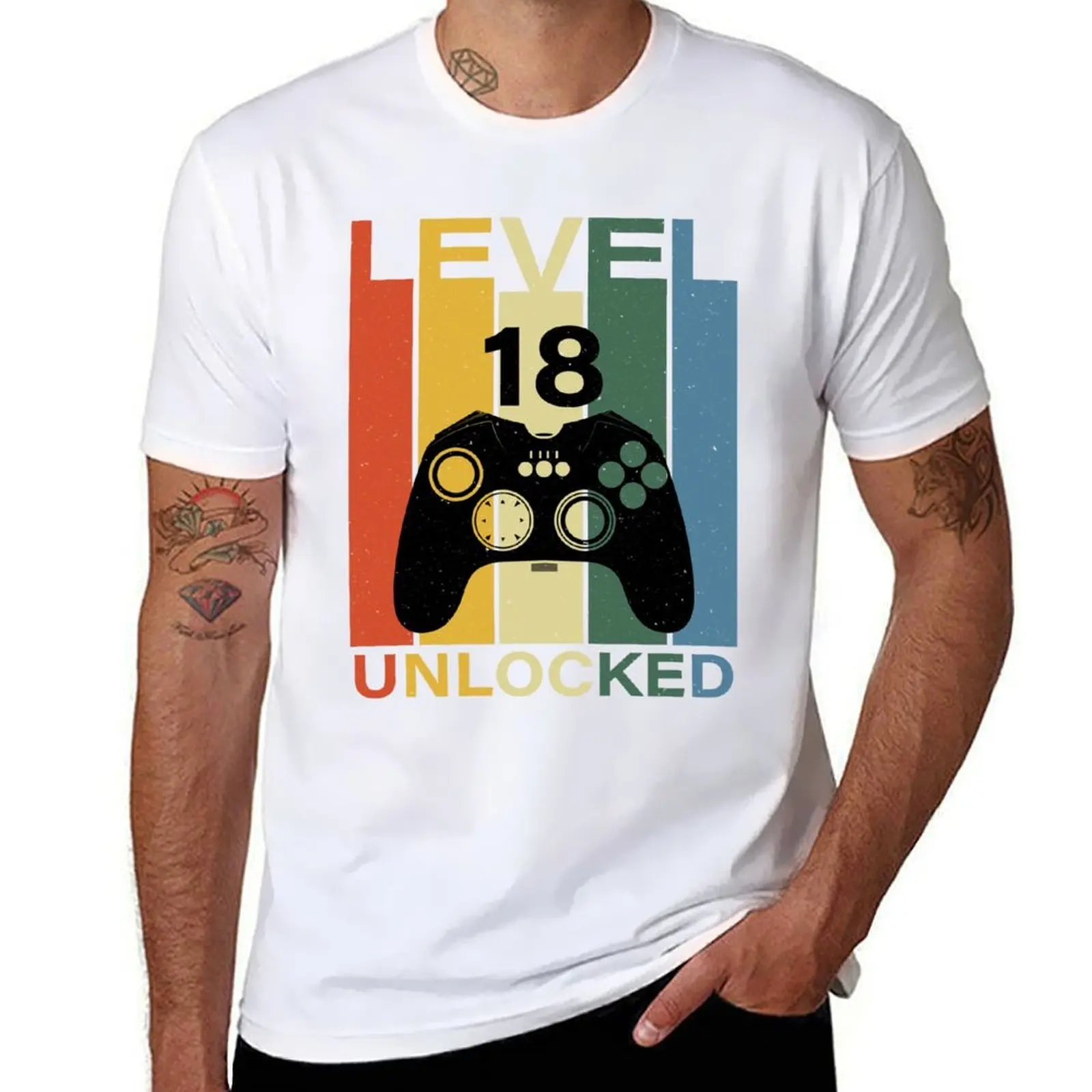 

Level 18 Unlocked T-Shirt t shirts for man graphic vintage man tshirt T-Shirt