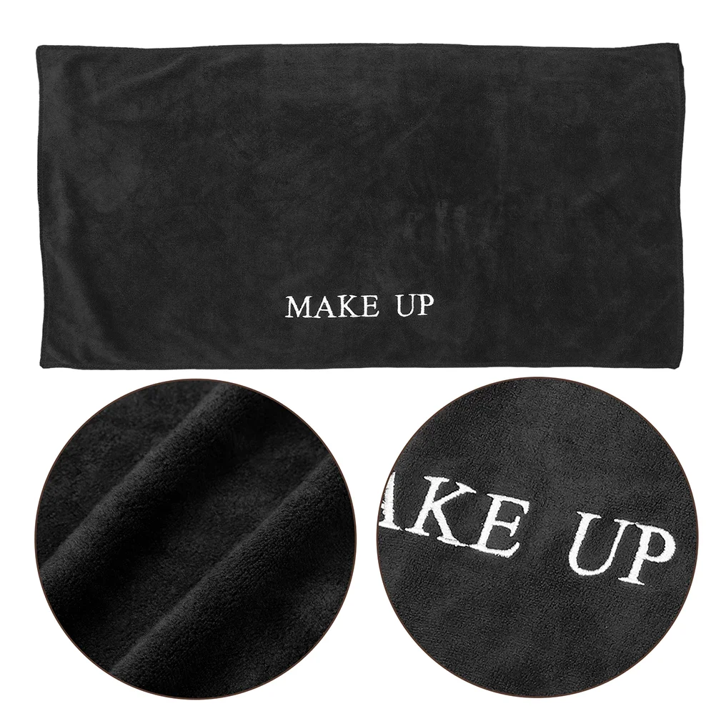 Dressing Table Cloth Cushion Makeup Towels Remover Tablecloths Washcloths for Face Black Pad