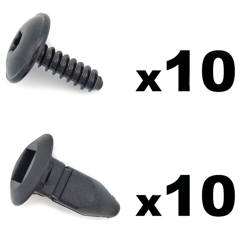 

Splashguard Grommet Screws Wheel Replaces 20PCS Accessory Arch Black Car Lining Parts Replacement High Quality