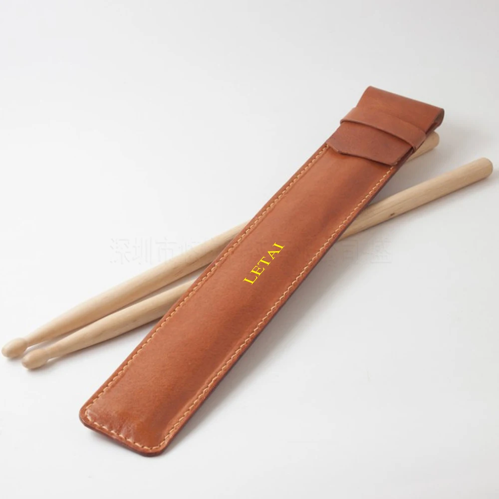 Leder Custom Name Luxus Drumstick Aufbewahrungstasche Gravieren Initialen Band Drum Stick Sleeve Tasche Großhandel Geschenk Wasserdichte Tasche – Detail 10
