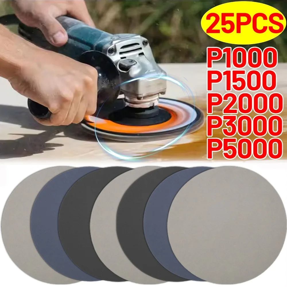 

25PCS Mirror Polishing Sandpaper Set Universal Woodworking Metal Grinding Disc Abrasive Metal Polishing Sandpaper Mat Accessory