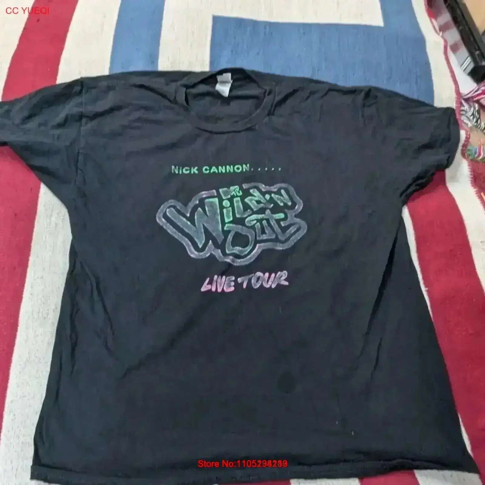 Nick Cannon MTV Wild N Out Live Tour T Shirt Double Sided Size XL Rap vintage Washed Slightly Breathable Casual vintage Washed