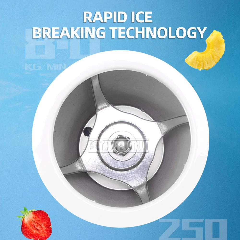 เครื่องทำน้ำแข็งไสพลังงานสูงชานมอัตโนมัติเชิงพาณิชย์อุปกรณ์ร้านปั่น