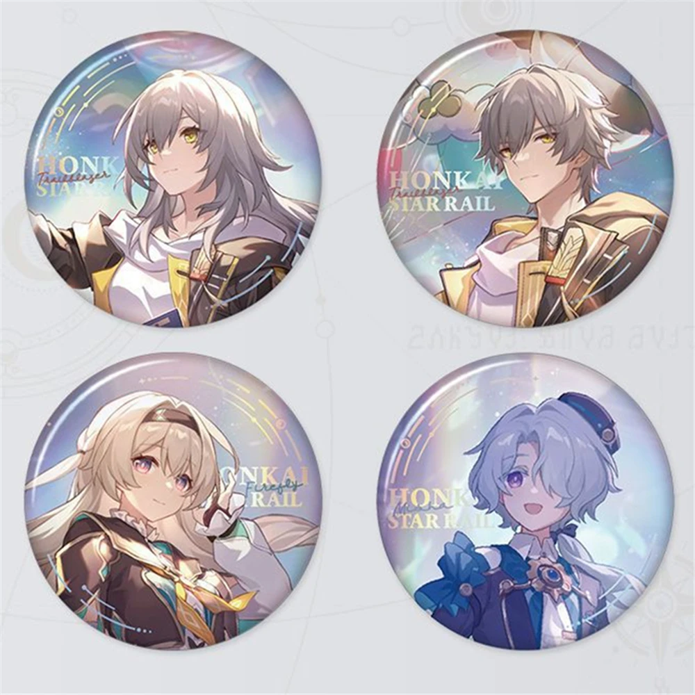 Game Honkai: Star Rail Trailblazer Stelle Caelus Firefly AR-26710 Misha LAND Cosplay Badge Pin SPTE Tinplate Brooch Accessories