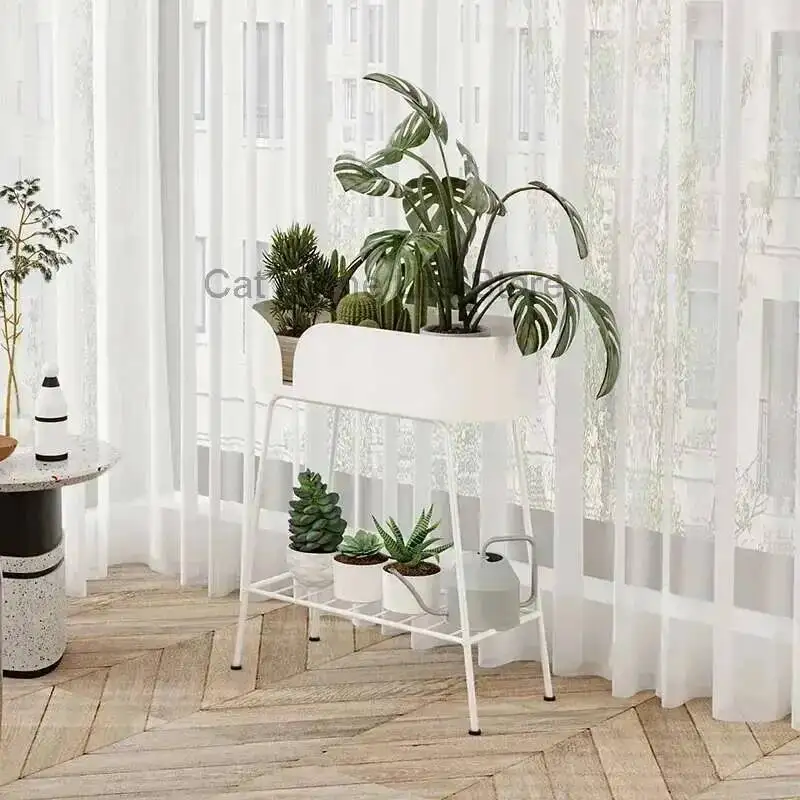 Supporto per piante da camera da letto con sfondo in metallo per interni Supporto per piante regolabile nordico Fiori Festa Estante Para Planta Mobili da balcone