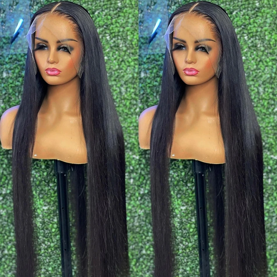 13x6 Hd Transparent Straight Lace Frontal Human Hair Wigs Brazilian Remy 13x4 Lace Front Wig 250% Bone Straight 5x5 Glueless Wig