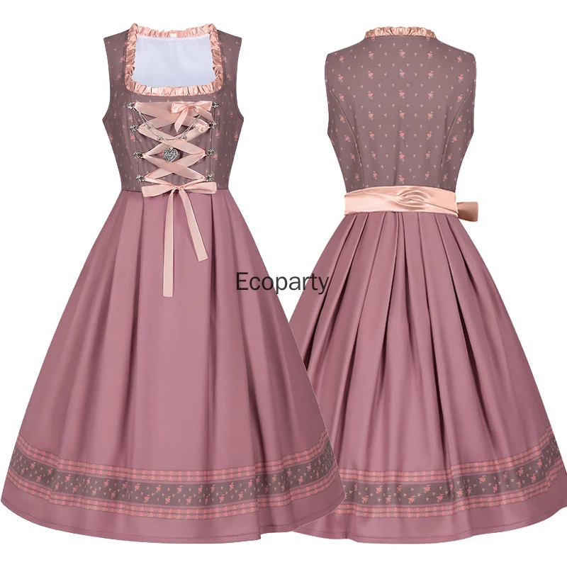 Disfraz de Oktoberfest de Baviera para mujer, vestido tradicional alemán bávaro Dirndl, cerveza, Halloween, carnaval, fiesta, sirvienta, cerveza, disfraz para niñas
