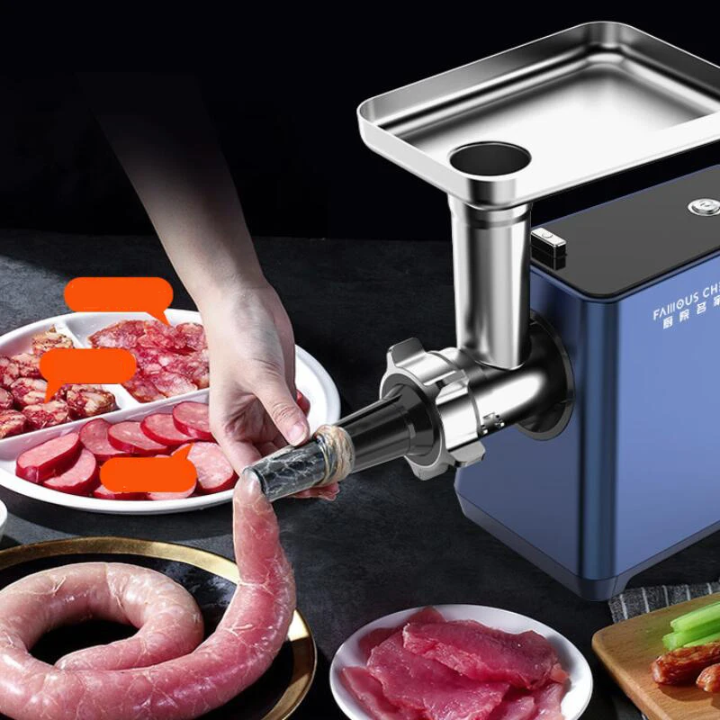 700W Electric Meat Grinder Chopper Sausage Stuffer Mincer Multifunction Home Overheating Protection Food Processor