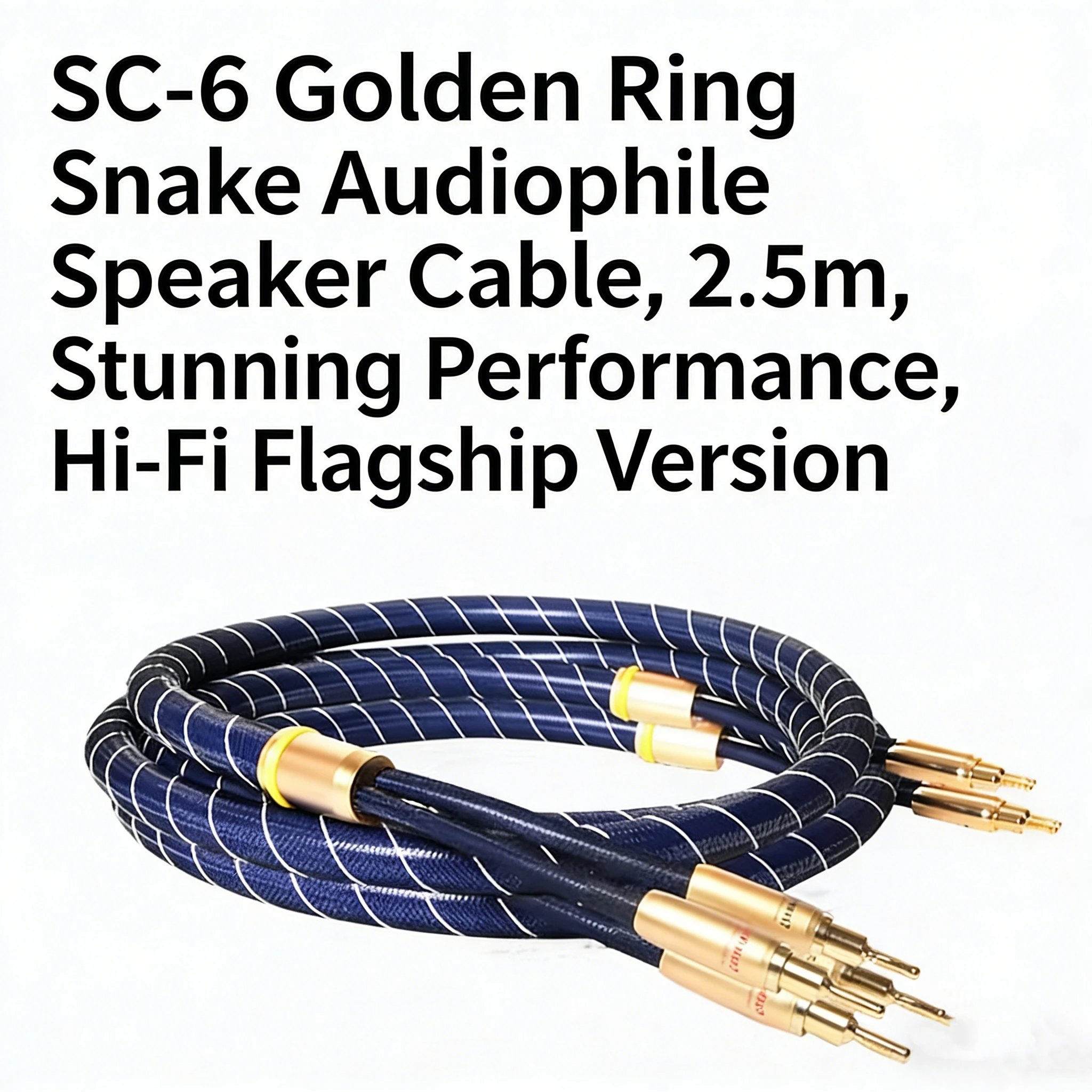 

2,5-метровый акустический кабель Golden Ring Snake Hi-Fi с монокристаллической медью и чистыми медными штекерами типа «банан»