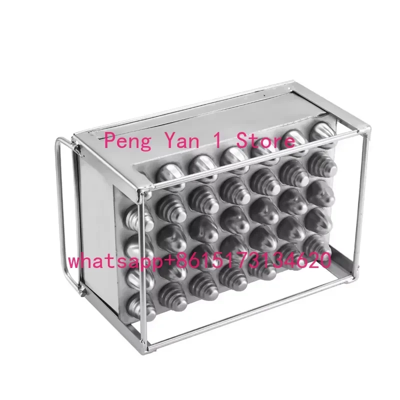 304 Stainless Steel Ice Cream Mold 35 Cavity Popsicle Maker DIY Frozen Treats Lolly Silicone Freezer Tray Kitchen Tool