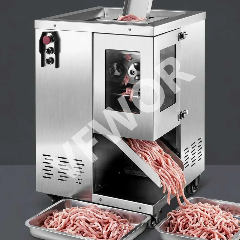 Commercial Fresh Meat Slicer Stainless Steel Beef Fish Pork Shred Cutter Meat Cutting Slicing Machine