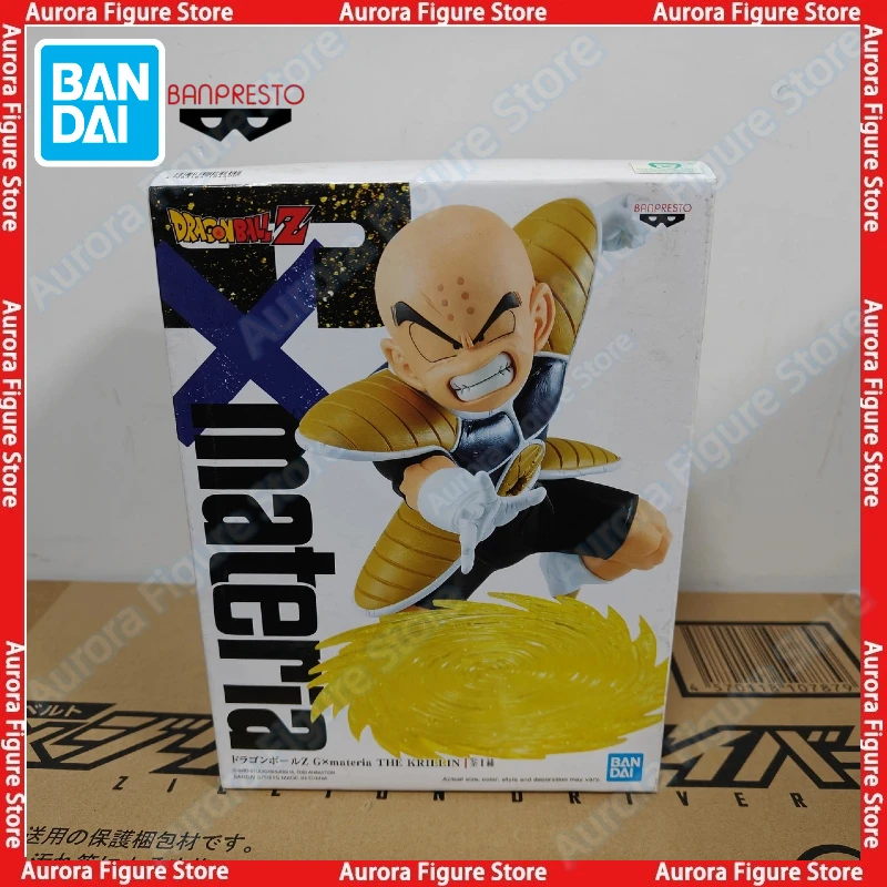 

In Stock Bandai BANPRESTO Dragon Ball Z GxMateria Krillin Battle Suit Desktop Cute Doll Anime Figures Toys PVC Gift Collectible