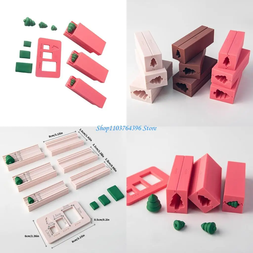 

Polymer Clay Bead Rolling Tool Set Christmas Tree Designs for Customes Jewelry Making and Craft