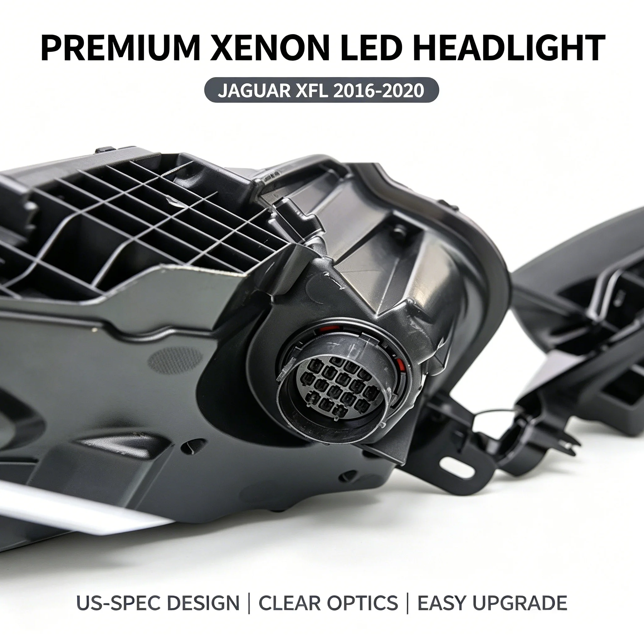 For XF US Spec 12V New LED Headlights with LED Chip for 2016-2020 Models High Lumen Repair Replacement Installation