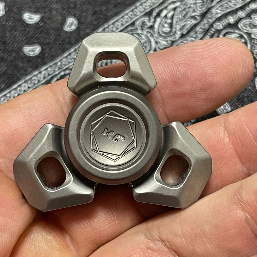 JX EDC Era Fidget Spinner Stress Relief Toy Three-Bladed Fidget Spinner Anxiety Relief Gadget Stainless Steel Gyro Adult