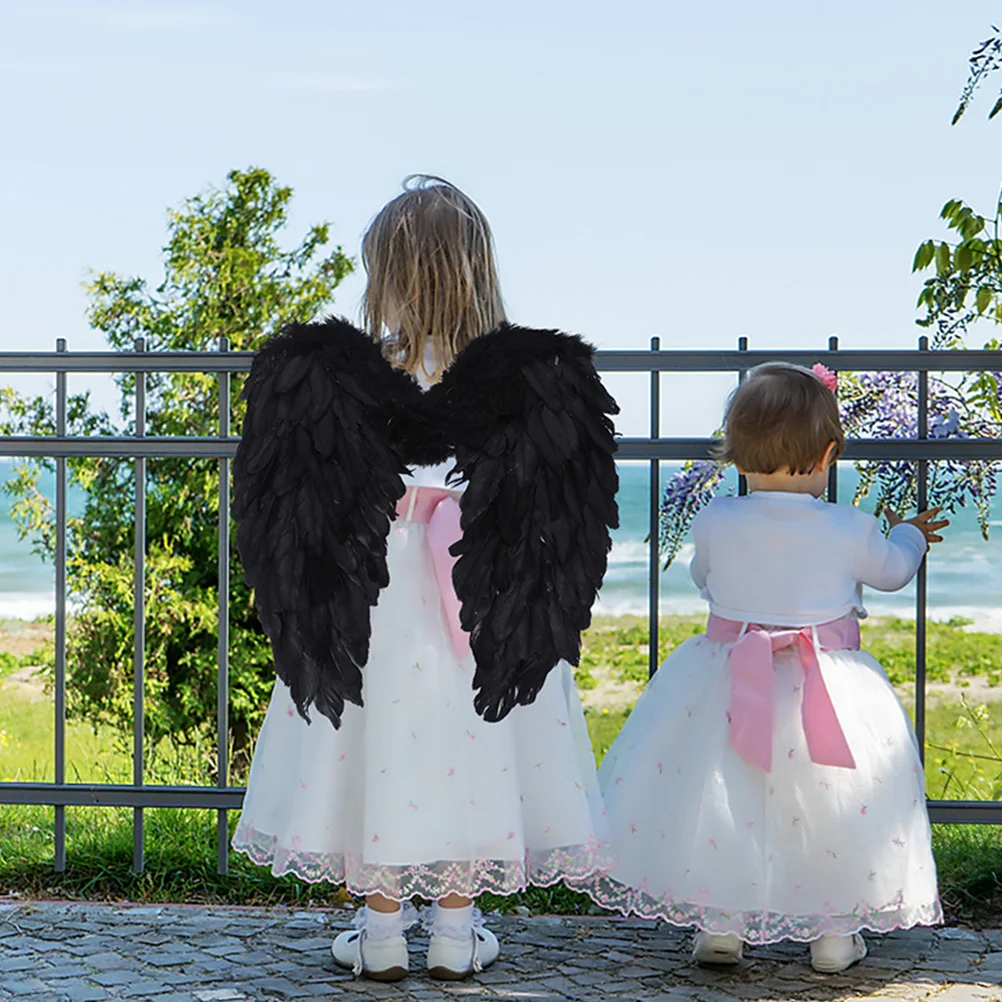 2 個の天使の羽の羽女性用ビッグコスチュームウィングプロップ軽量で快適な着用コスプレカーニバル仮装用