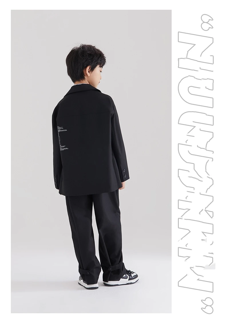 Eleganter Jungen-Hochzeitsanzug mit Blazer und Hose für Kinder, Konzert-Outfit, Kostüm, Coole Kinder-Smokings, Größe 5-14 Jahre – Detail 10